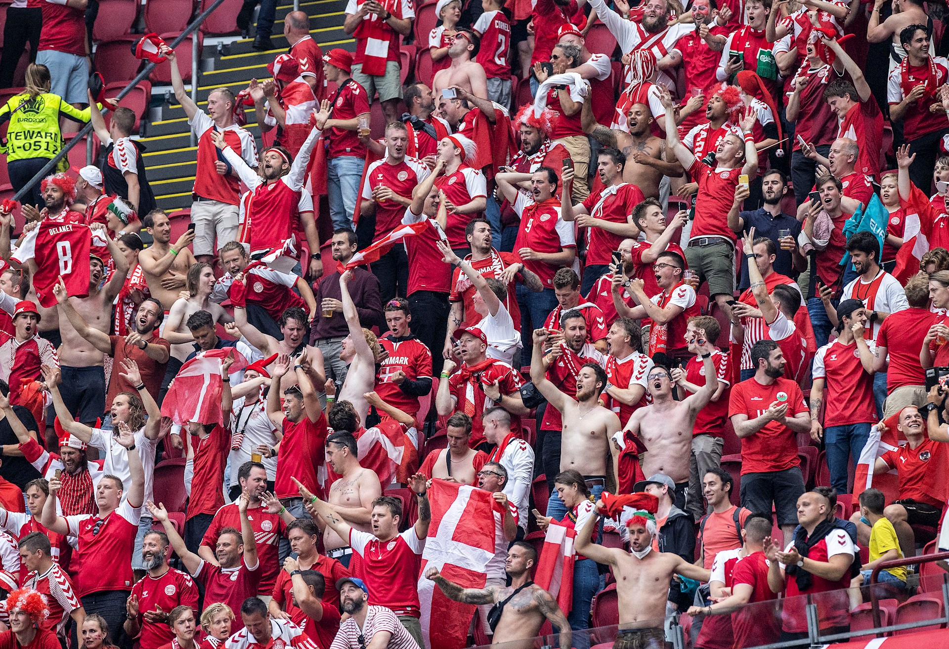 Danske fans i Amsterdam EURO 2020